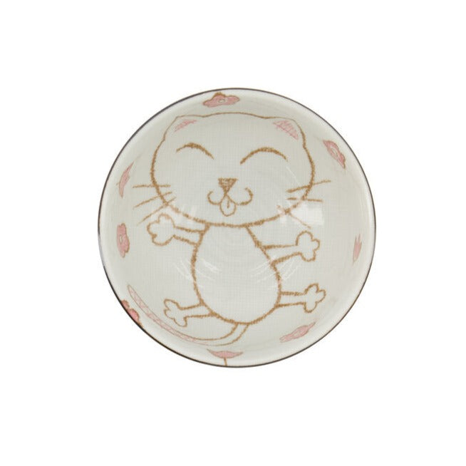 Kawaii Cat Neko Tayo skål, Pink - 300 ml